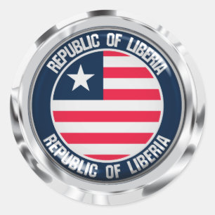 Liberia Round Emblem Runder Aufkleber