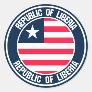 Liberia Round Emblem Runder Aufkleber
