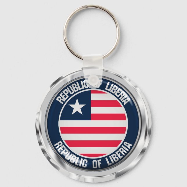 Liberia Round Emblem Schlüsselanhänger (Vorderseite)
