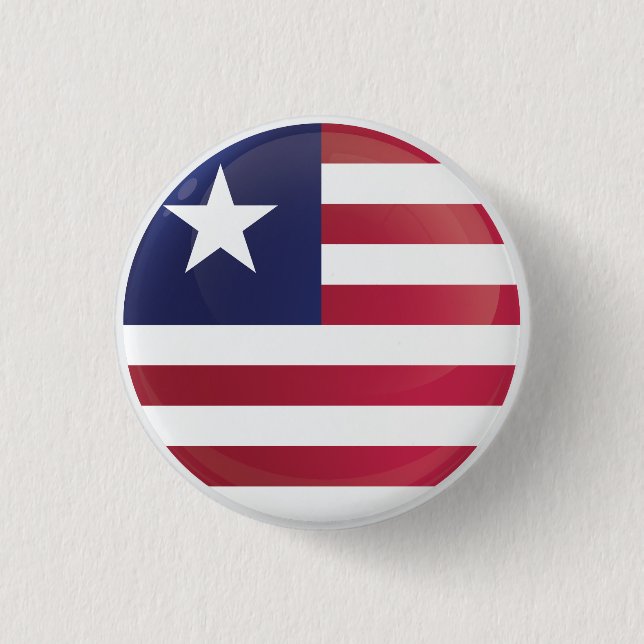 Liberia Round-Icon-Flagge Button (Vorderseite)