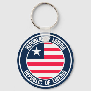 Liberia-Runde Schlüsselanhänger