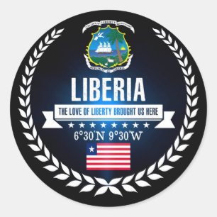 Liberia Runder Aufkleber