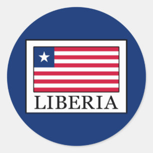 Liberia Runder Aufkleber