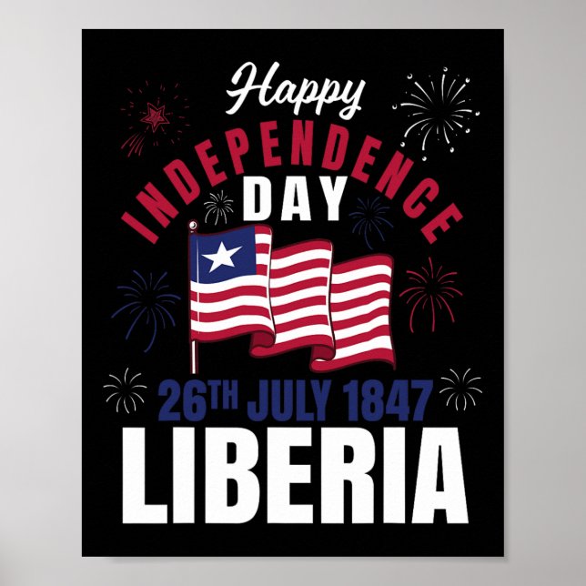 Liberia Unabhängigkeitstag Liberia Liberia Flag Poster (Vorne)
