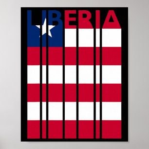 Liberia Vintage liberianische Flagge Urlaub Poster