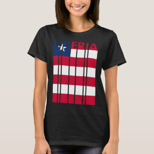 Liberia Vintage liberianische Flagge Urlaub T-Shirt