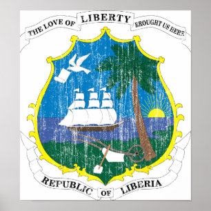 Liberia-Wappen Poster