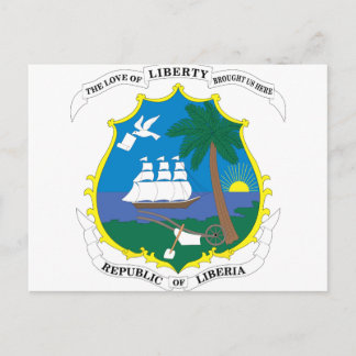 Liberia-Wappen Postkarte