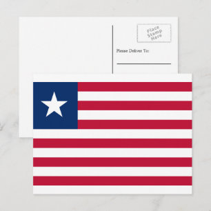 Liberianische Flagge, Flagge Liberias Postkarte