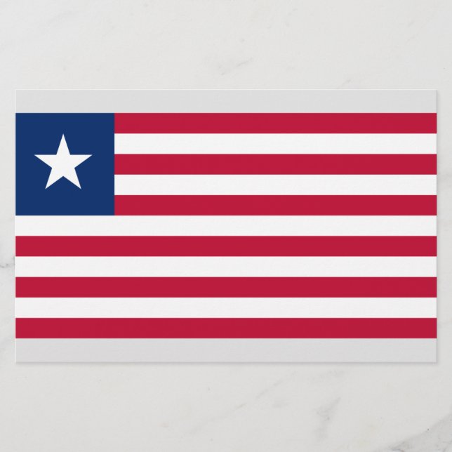 Liberianische Flagge (Liberia) Briefpapier (Vorderseite)