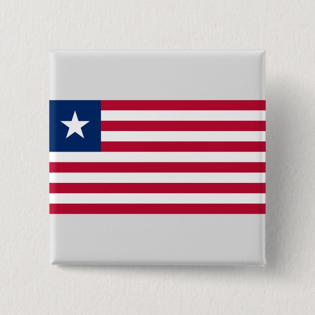 Liberianische Flagge (Liberia) Button (Vorderseite)