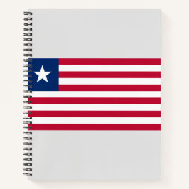 Liberianische Flagge (Liberia) Notizbuch