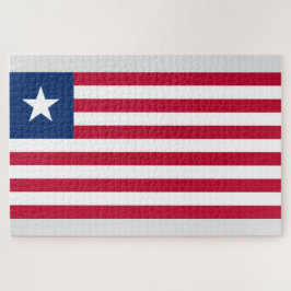 Liberianische Flagge (Liberia) Puzzle