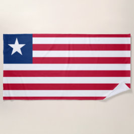 Liberianische Flagge (Liberia) Strandtuch