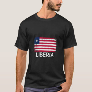 Liberianische Flagge Vintage Hergestellt in Liberi T-Shirt