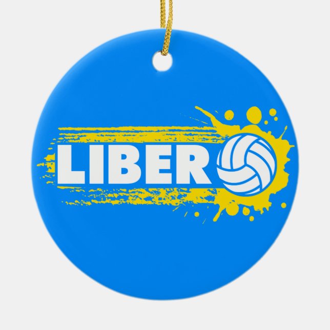 Libero-Volleyball Keramik Ornament (Vorne)