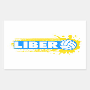 Libero-Volleyball Rechteckiger Aufkleber