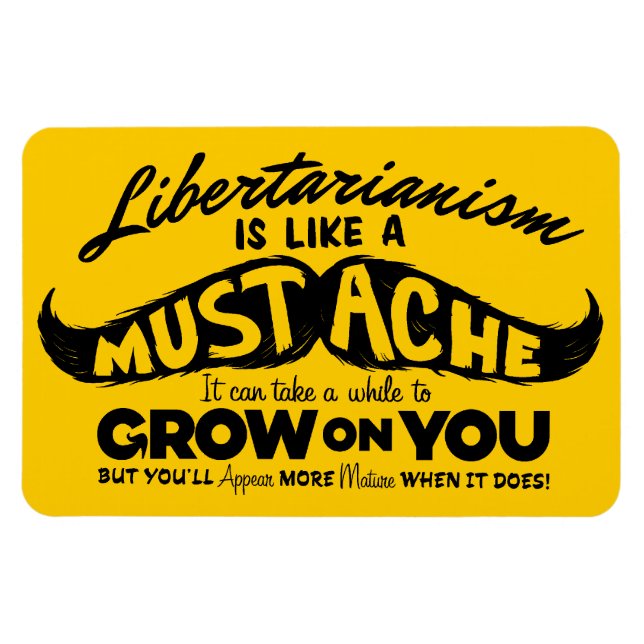 Libertarian Mustache Premium Flexi Magnet (Horizontal)