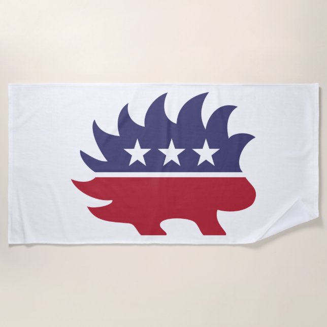 Libertarian Party Porcupine Symbol Strandtuch (Vorderseite)