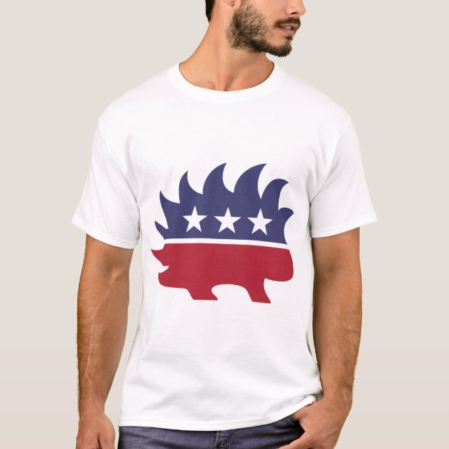 Libertarian Party Porcupine Symbol T-Shirt (Vorderseite)