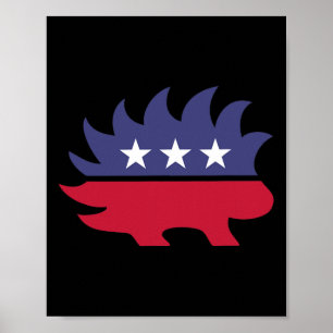 Libertarian Porcupine Präsidentschaftswahl 2020 Ko Poster
