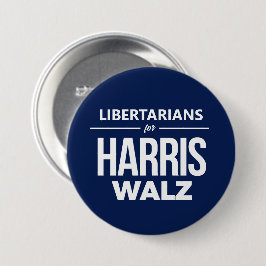 LIbertarier für Harris Walz Button