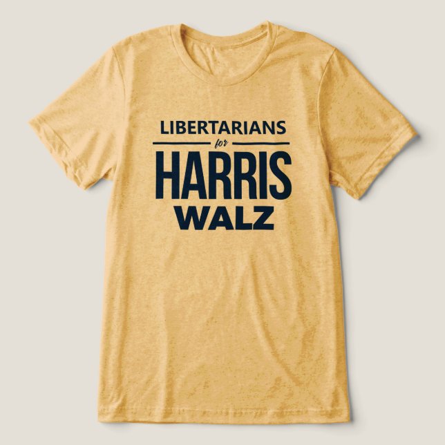 LIbertarier für Harris Walz Tri-Blend Shirt (Design Vorderseite)