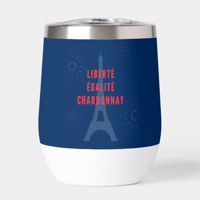 Liberté Égalité Chardonnay Funny Eiffel Tower (Vorderseite)
