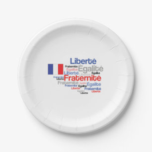 Liberté, Égalité, Fraternité - französische Pappteller