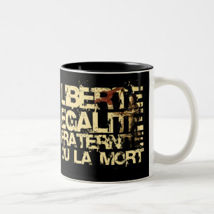Liberte Egalite Fraternite: Französische Zweifarbige Tasse