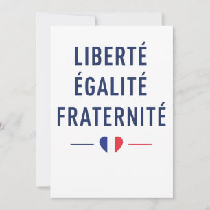 Liberté Égalité Fraternité Französischer Wahlspruc Einladung