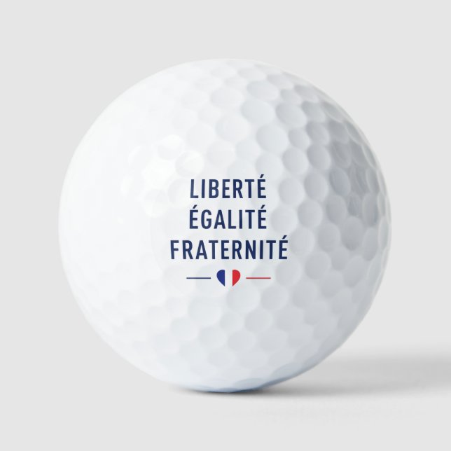 Liberté Égalité Fraternité Golfball | Französisch  (Vorderseite)