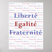Liberte Egalite Fraternite Poster - Viva La France