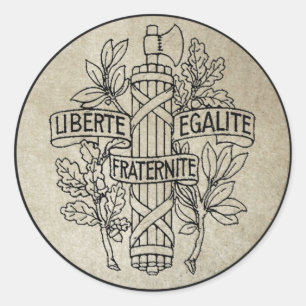 Liberte, Egalite, Fraternite Runder Aufkleber