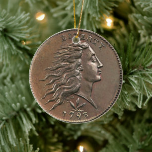 Liberty 1793 U.S. Penny Keramik Ornament