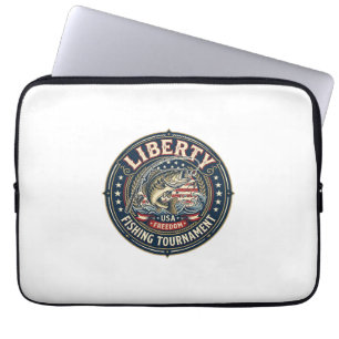 Liberty Angel-Fischturnier Patriotisch Patriotisch Laptopschutzhülle