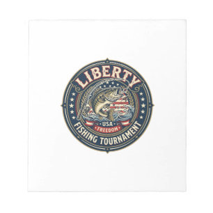 Liberty Angel-Fischturnier Patriotisch Patriotisch Notizblock
