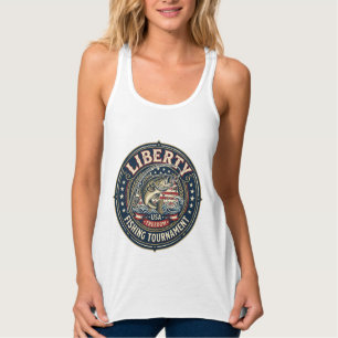 Liberty Angel-Fischturnier Patriotisch Patriotisch Tank Top