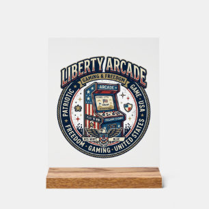 Liberty Arcade Patriotischer Patriotischer Arcade- Acrylschild