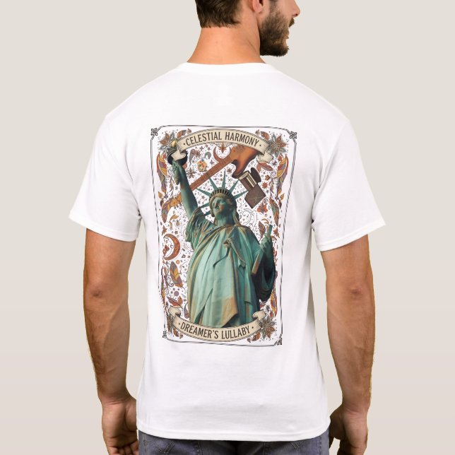 Liberty | Artistic Statue & Dreamer’s Lullaby Grap T-Shirt (Rückseite)