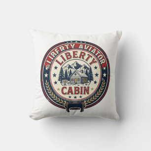 Liberty Aviator Patriotisch Patriotische Luftfahrt Kissen
