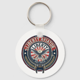Liberty Aviator Patriotisch Patriotische Luftfahrt Schlüsselanhänger