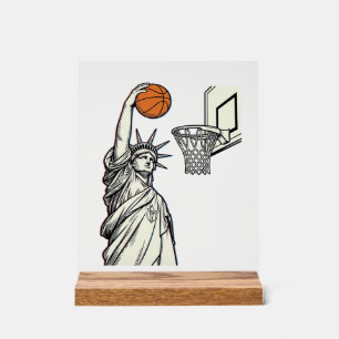 Liberty Basketball Dunk Vintage Gravur Design_1 Acrylschild