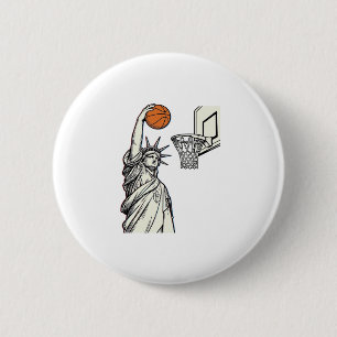 Liberty Basketball Dunk Vintage Gravur Design_1 Button