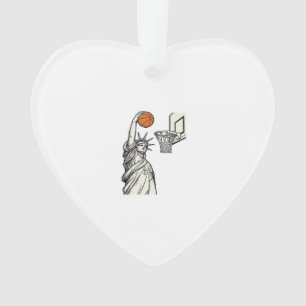 Liberty Basketball Dunk Vintage Gravur Design_1 Ornament