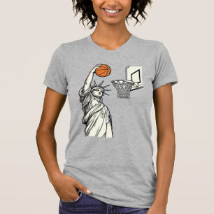 Liberty Basketball Dunk Vintage Gravur Design_1 T-Shirt