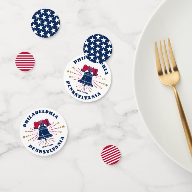 Liberty Bell 1776 Philadelphia Patriotic Konfetti (Gruppe)