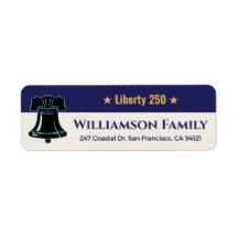 Liberty Bell 250 Patriotische Familien-Adresse-Des