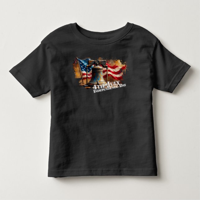 Liberty Bell Art for 4th of July Celebration Kleinkind T-shirt (Vorderseite)
