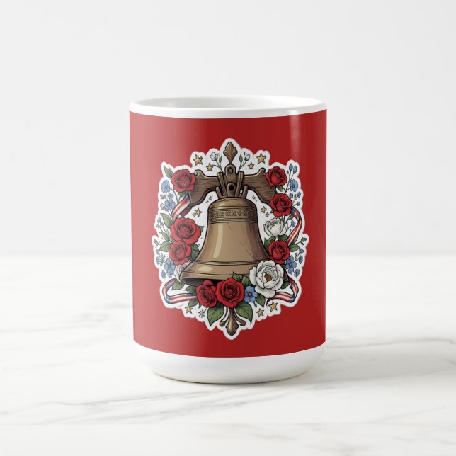 Liberty Bell Florale Freiheit Kaffeetasse (Mittel)